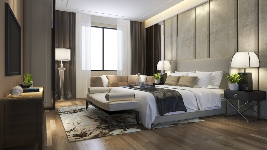 modern hotel room background image