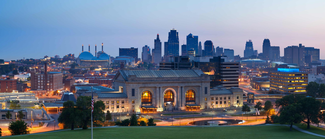 Downtown Kansas City at dusk