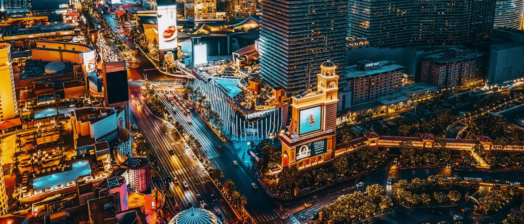 The Las Vegas strip at night