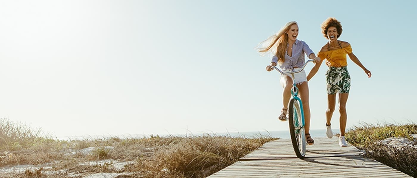 Boardwalk bike ride