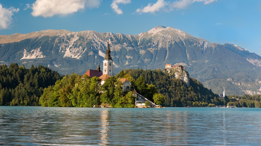 island with church in lake bled