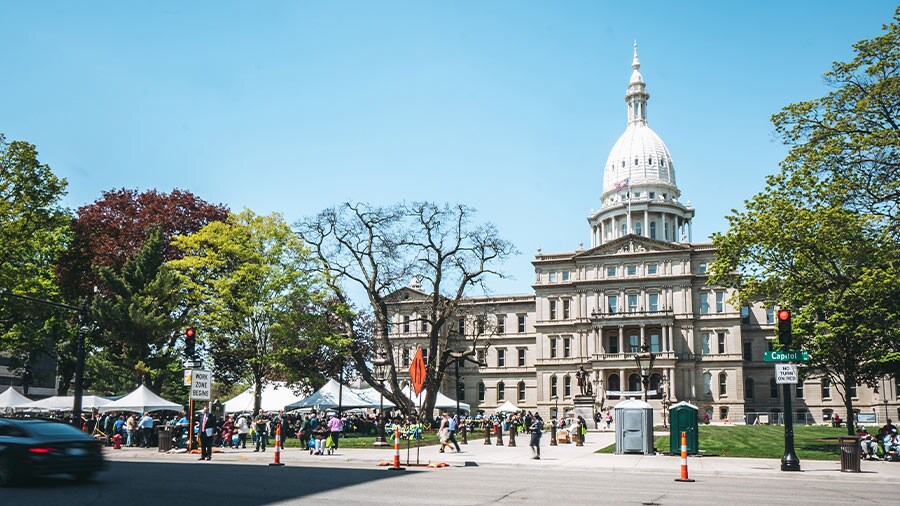 Festival taking place outside of Michigan’s Capitol Building in Lansing, Michigan