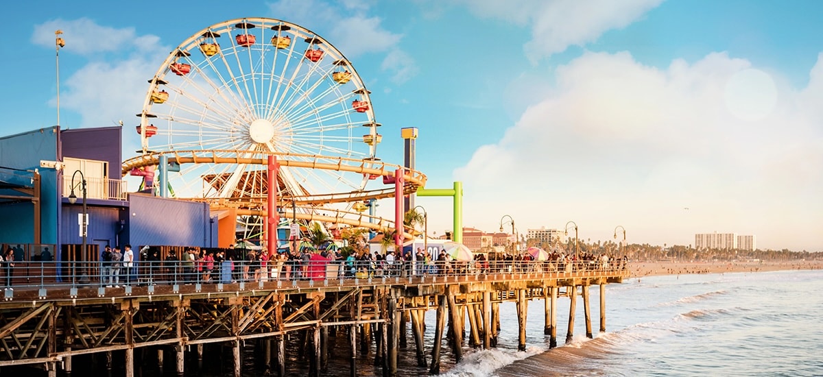 A view of the beach and pier.