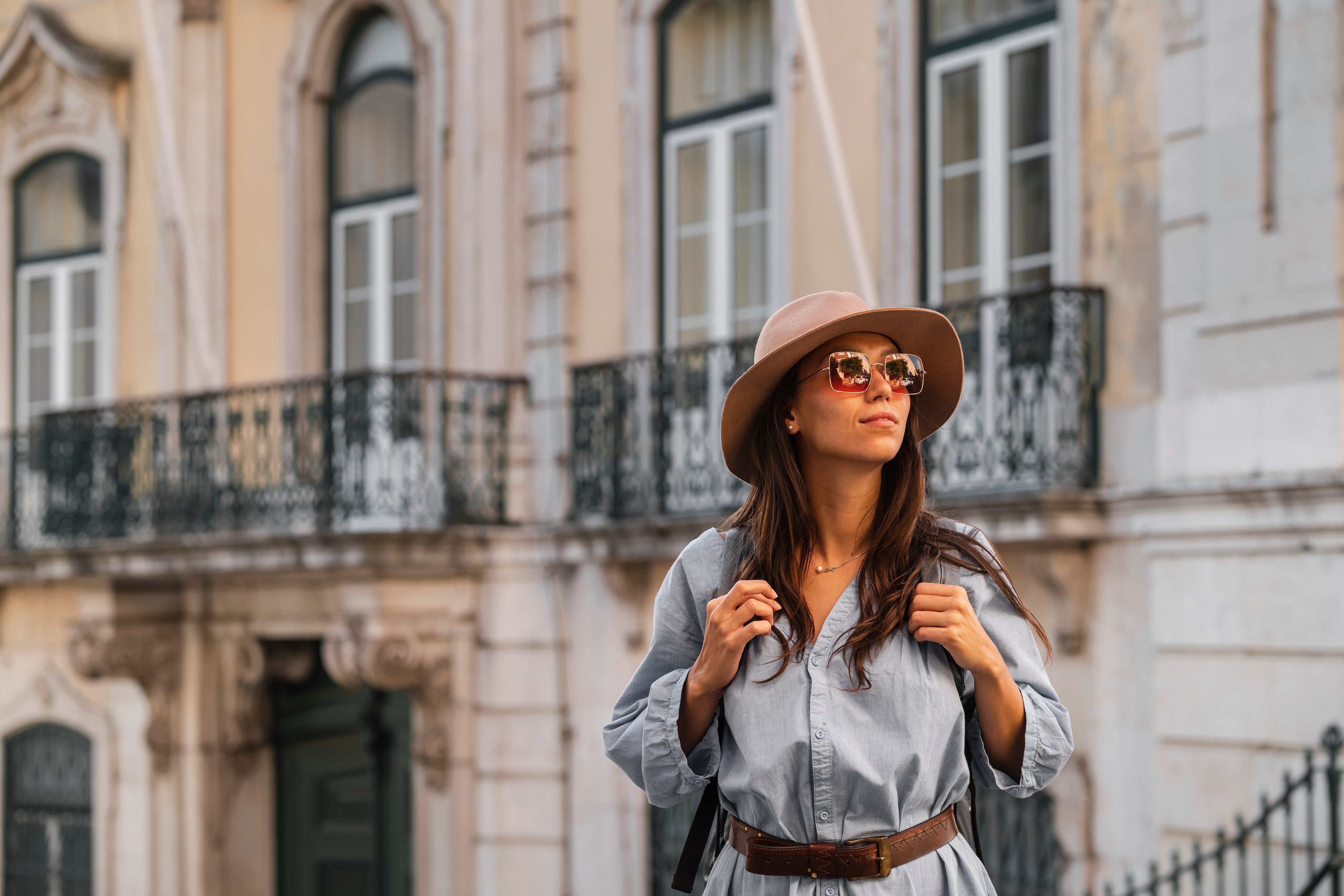 Lady exploring the city