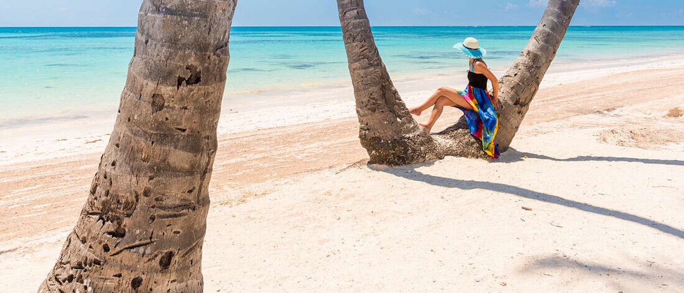 woman on beach