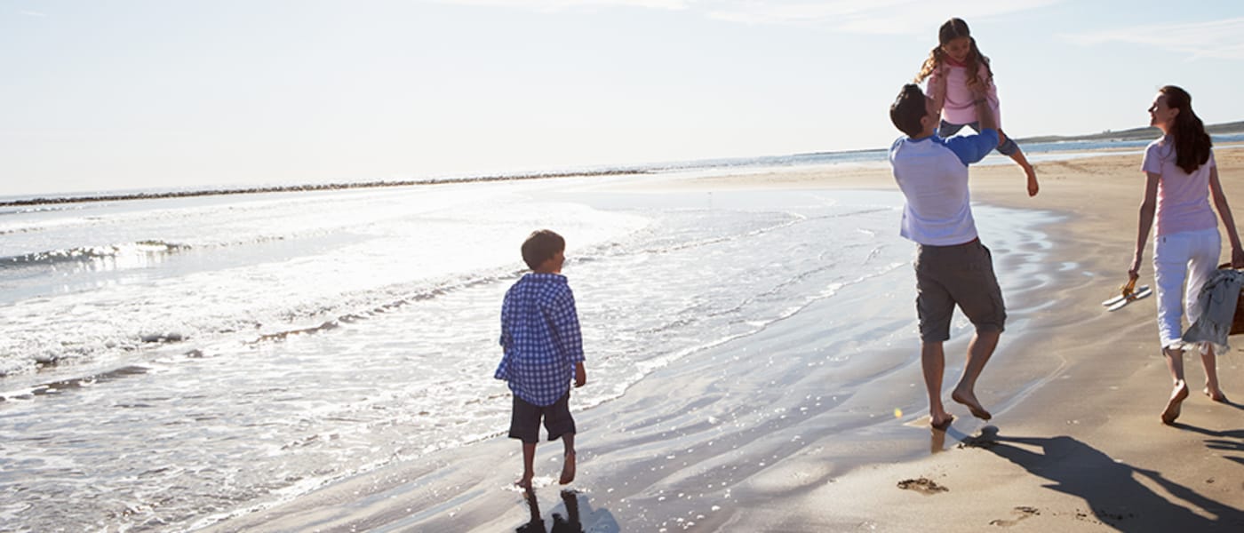 Family at the beach