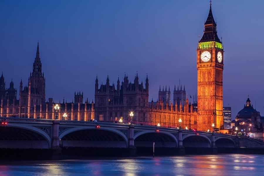Big Ben in Westminster, London.