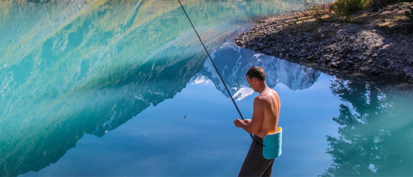 A man fishing
