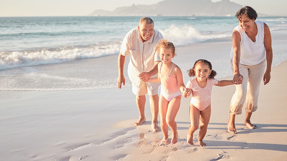 Family on a beach