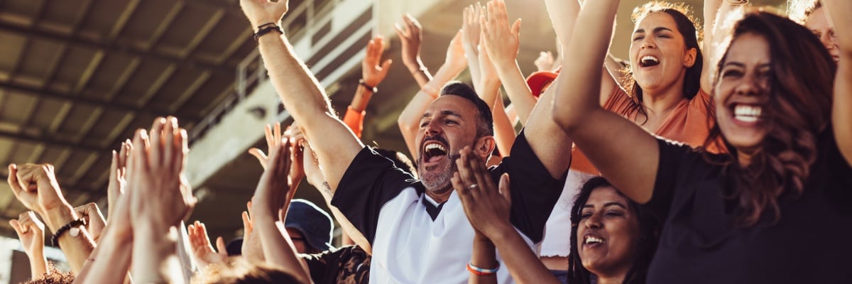 Fans celebrate matchday.