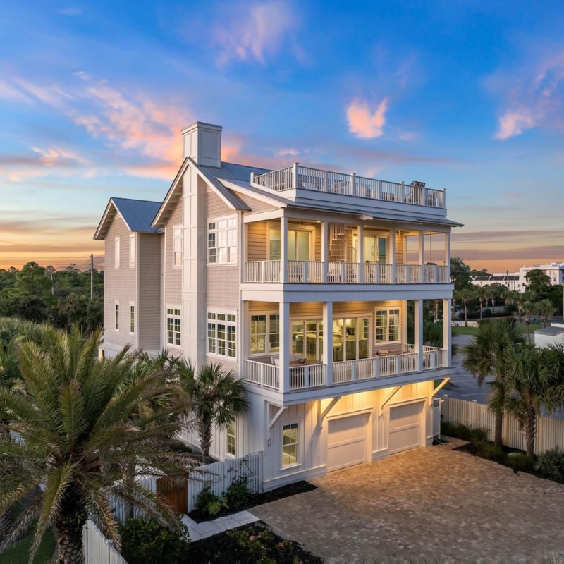 A luxury beach house 